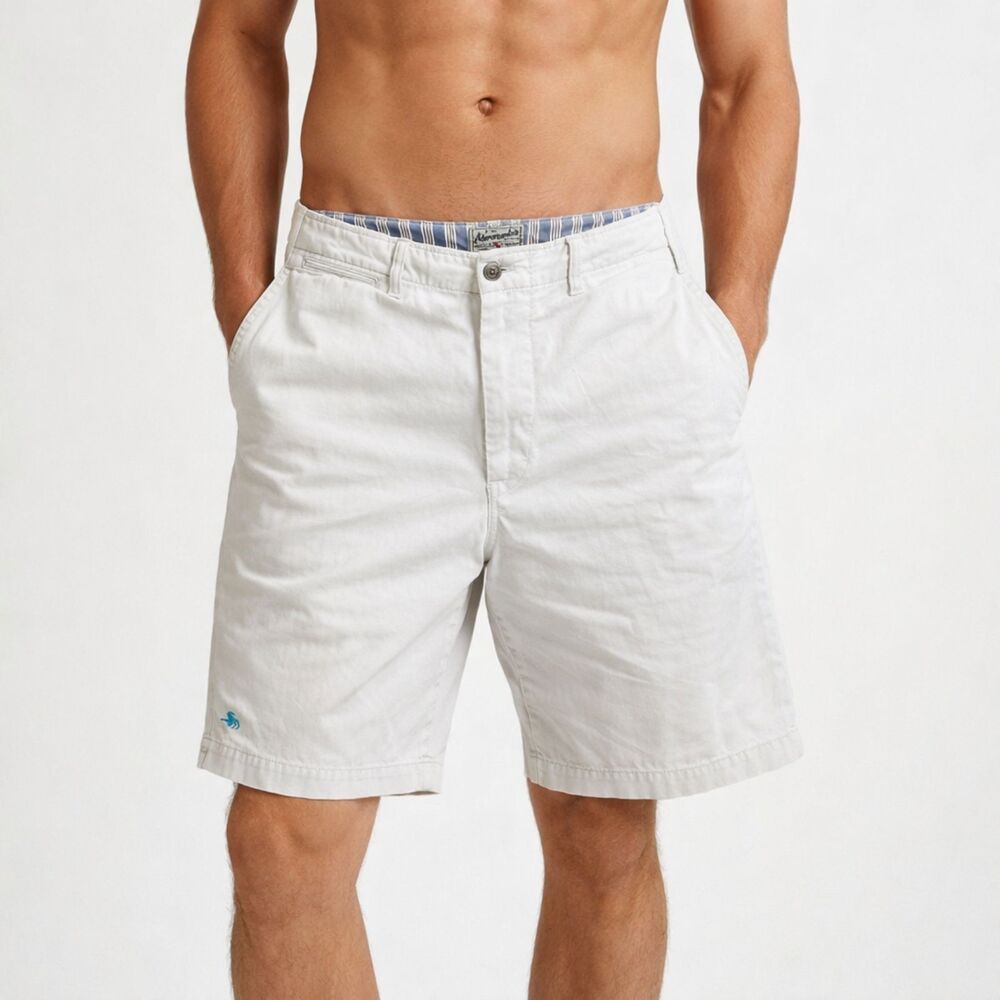 Y2k Abercrombie Fitch Drawstring Shorts Mens Sz 31 Distressed 10.5" VTG Preppy
